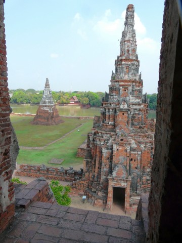 view from top of Wat Chai Wattanaram